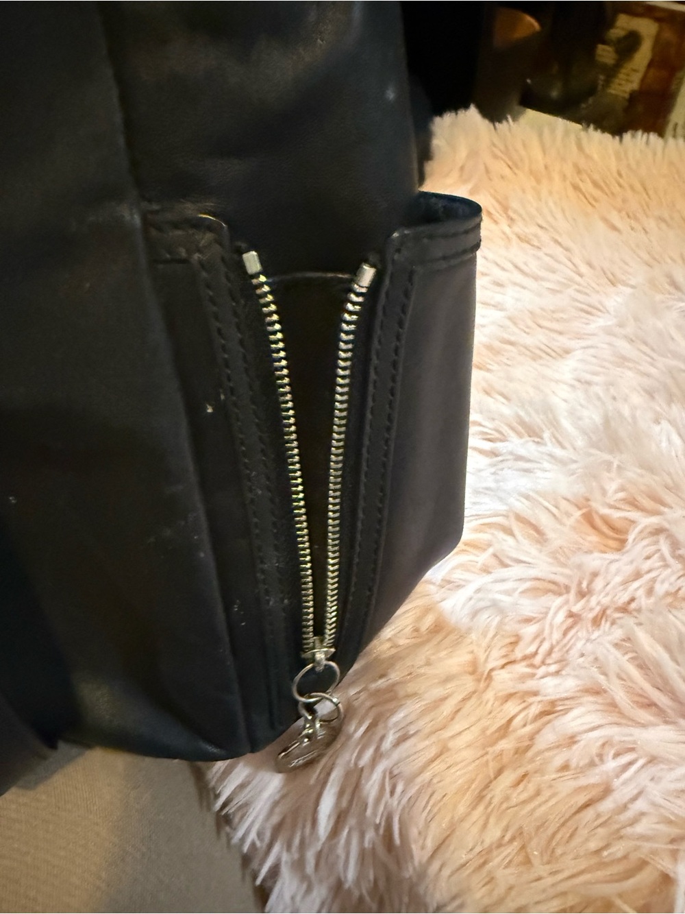 Coach Black Leather Satchel with Silver-Tone Accents - Picture 7 of 16